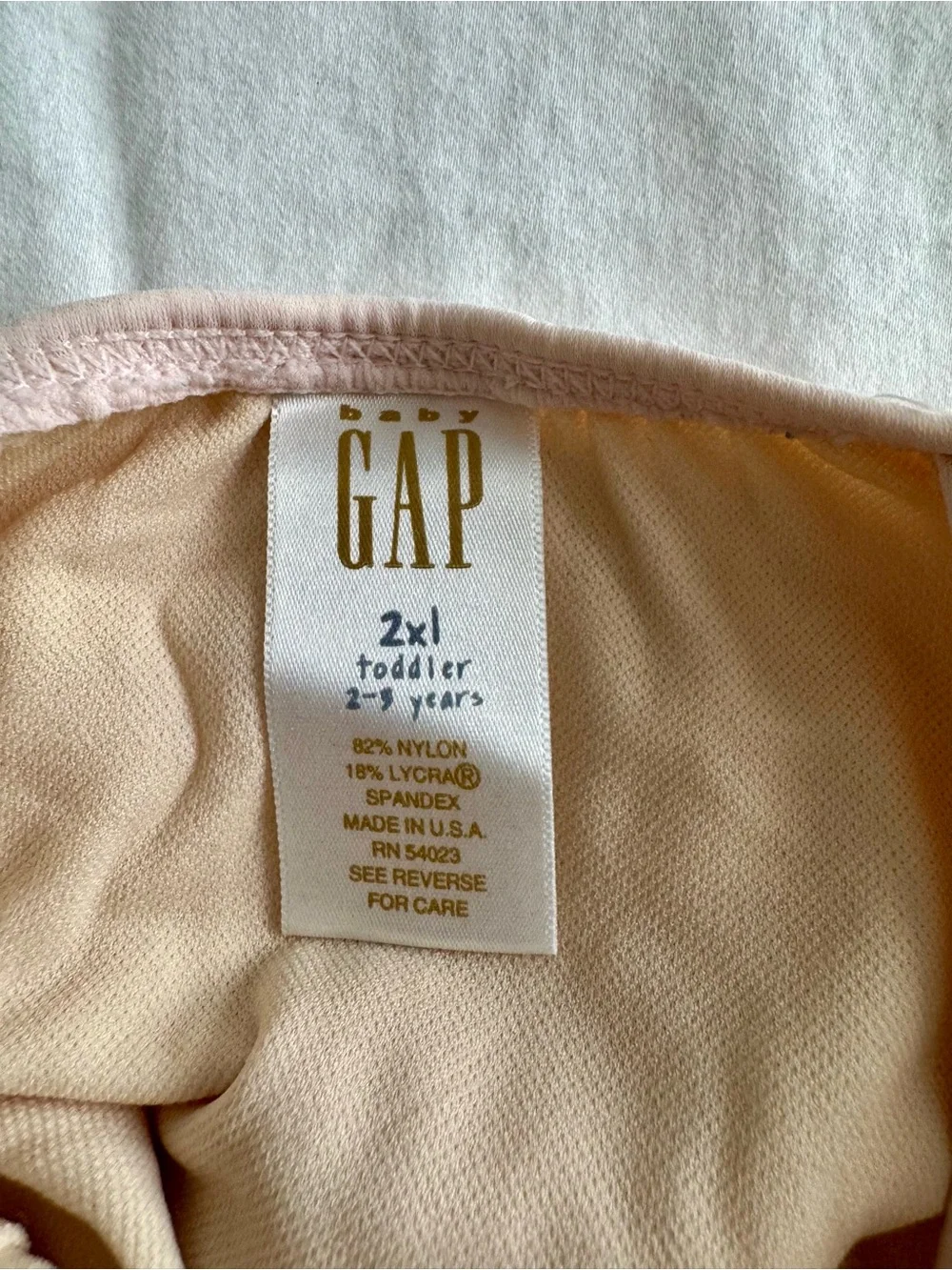 Vintage GAP Kids One-Piece Swimsuit - Light Peach